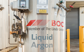 Liquid Argon in a BOC storage vessel