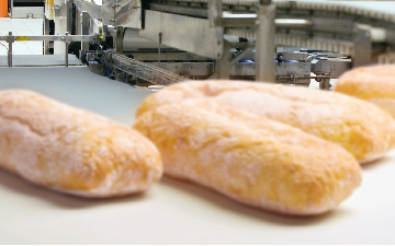 Baguettes during the freezing process