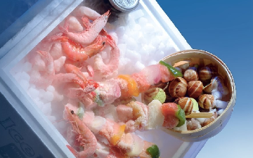 Cryogenic food freezing locks in the freshness of fish and seafood