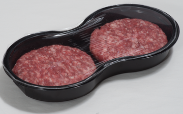 Meat patties packed in MAP gas