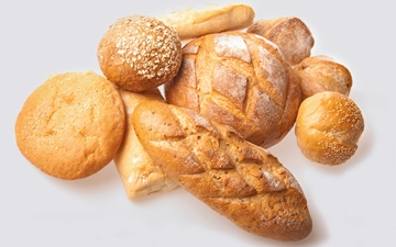 Different breads and rolls